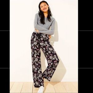 SUMMER SALE NWT LOFT floral drawstring pants size S